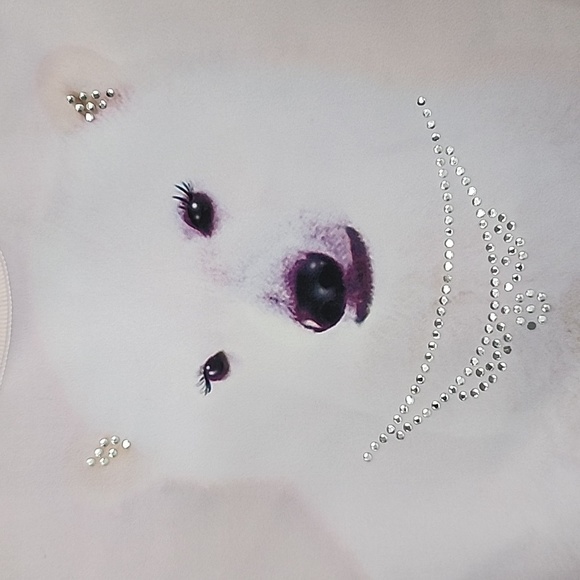 THE Children's place pink polar bear sparkle sweatshirt 7 8 - Picture 3 of 4